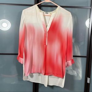 Elie Tahari ombré silk blouse